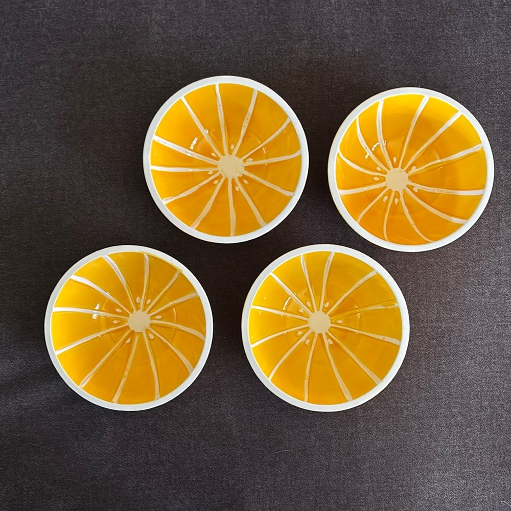 Shafford Mid-Century Orange Bowls set of 4
